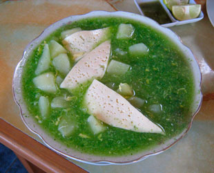 Chupe Verde con queso