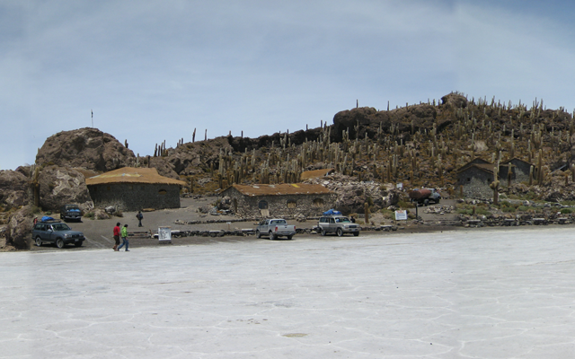  La isla pescado, una isla en medio del mar de sal boliviano 