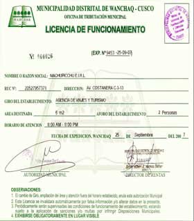 Licencia de Funcionamiento